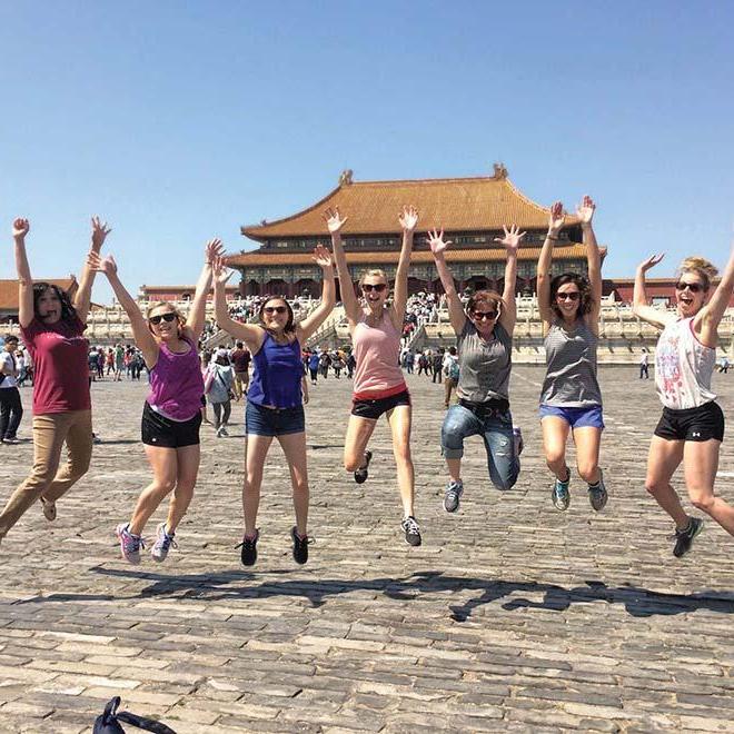 Energetic education students in China